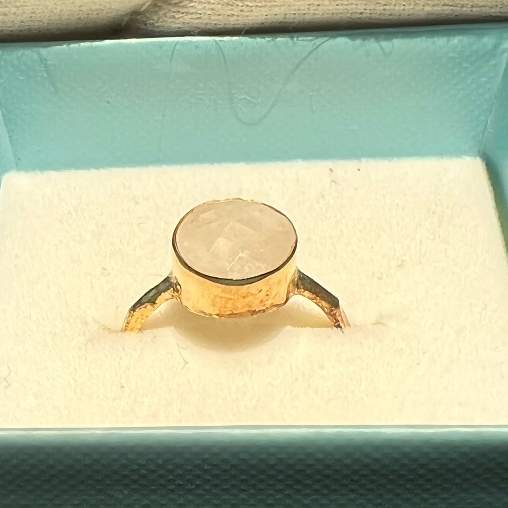 Gold plated ring with Moonstone